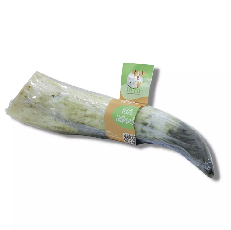 Mordedor Natural Para Cães Pet Bem Chifre de Boi Inteiro Grande