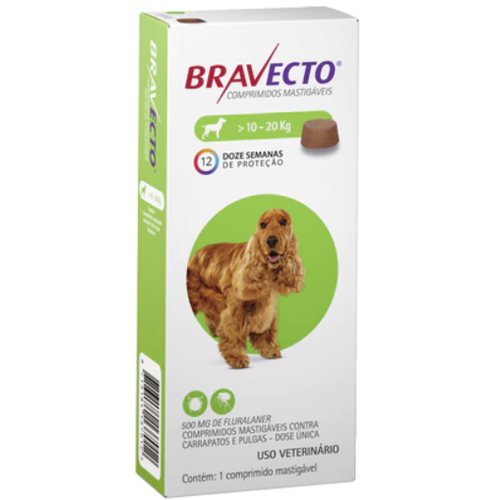 Antipulgas e Carrapatos Bravecto MSD para Cães de 10 a 20 kg
