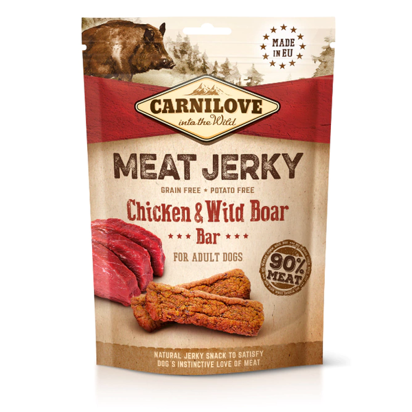 Carnilove Barra Para Cães Meat Jerky Galinha e Javali 100 g