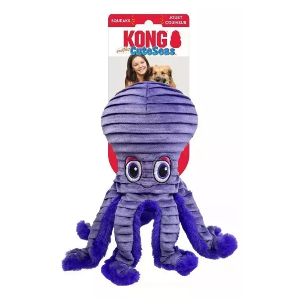 Kong Cuteseas Polvo Médio - Pelúcia para cachorros