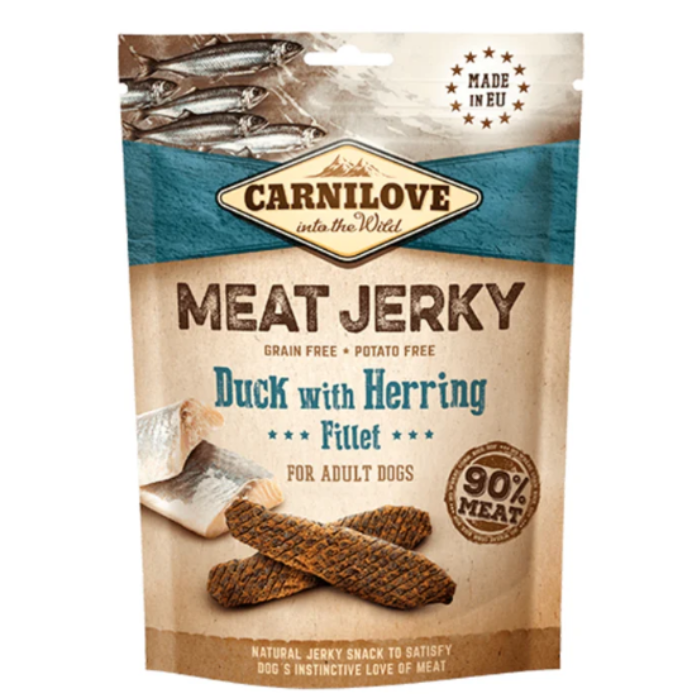 Carnilove Para Cães Meat Jerky Pato com Arenque 100g