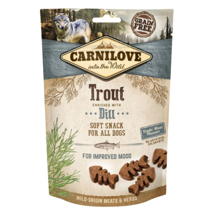 Carnilove Snack Macio Para Cães de Truta enriquecida com Endro Grain-Free 200g