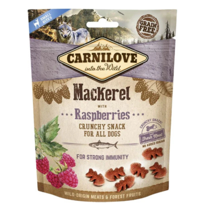 Carnilove Petisco Crunchy Para Cães de Cavala com Framboesas 200g