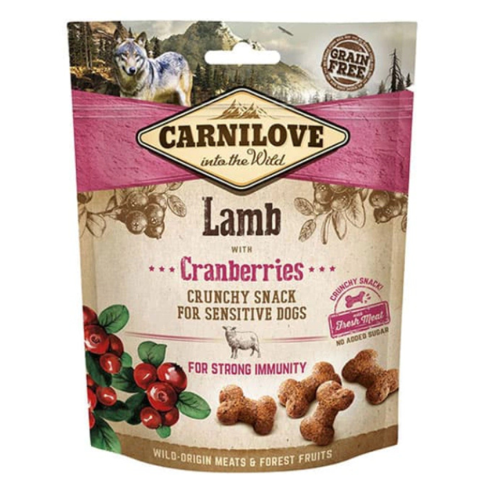 Carnilove Para Cães Dog Crunchy Snack Cordeiro e Cranberries 200 g
