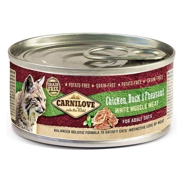 Carnilove Gatos Alimento em Lata Frango Pato e Faisão 100g