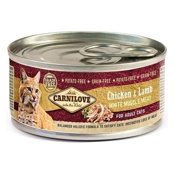 Carnilove Gatos Alimento em Lata Frango e Cordeiro 100g