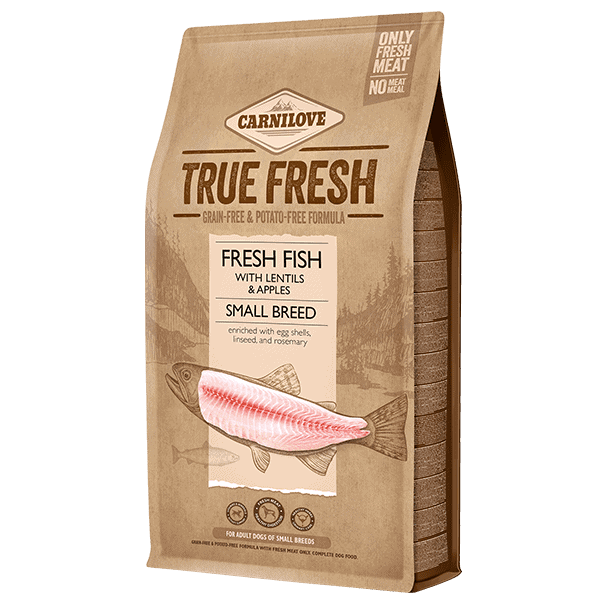 Ração Carnilove True Fresh Peixe Com Lentilhas e Maçãs Cães Adultos Raças Pequenas