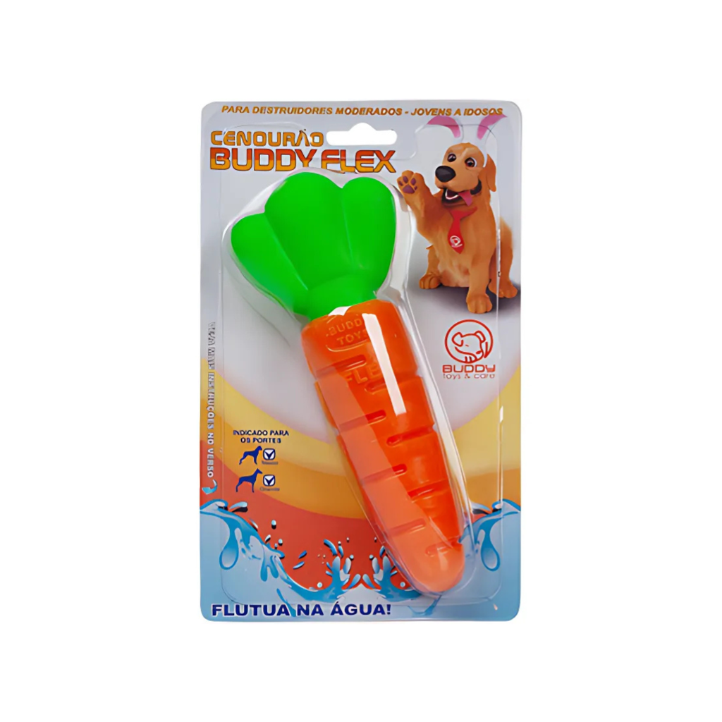 Brinquedo Mordedor Cenourão Buddy Flex - Buddy Toys