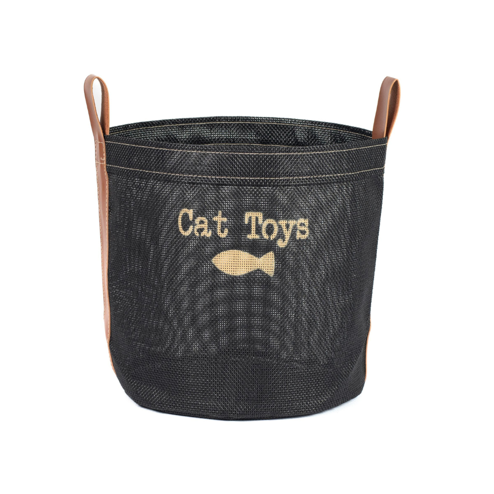 Cesto de Telinha Cat Toys Preto - Maison Mascote