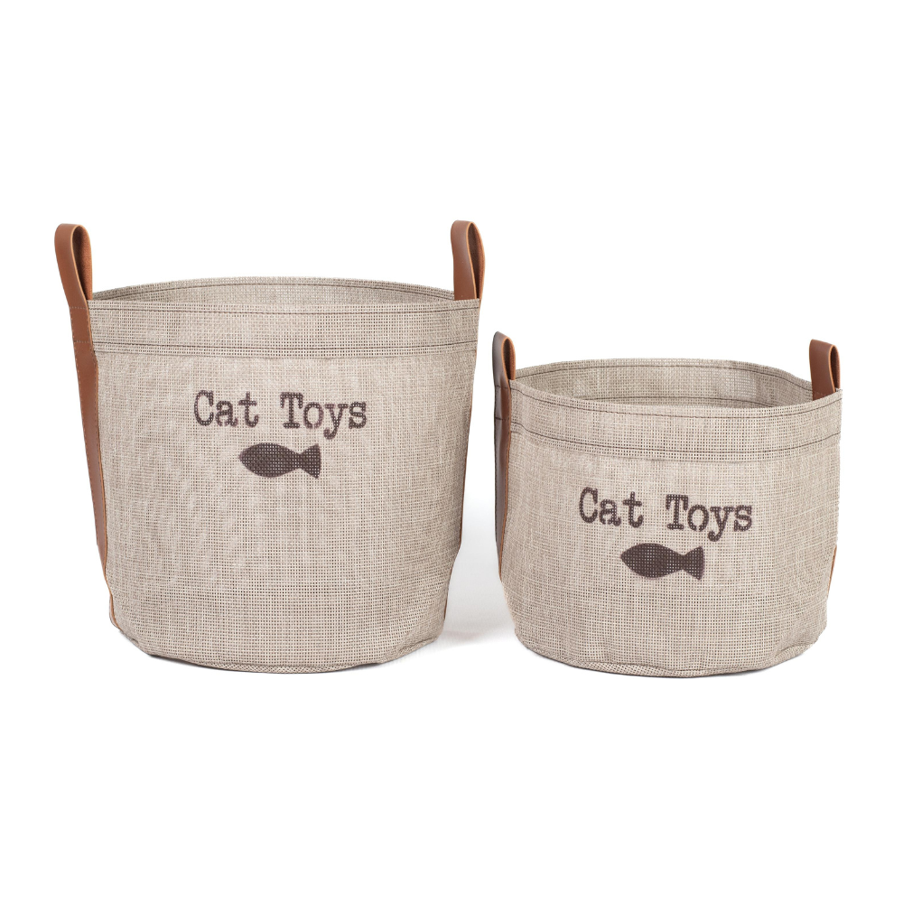 Cesto de Telinha Cat Toys Bege - Maison Mascote