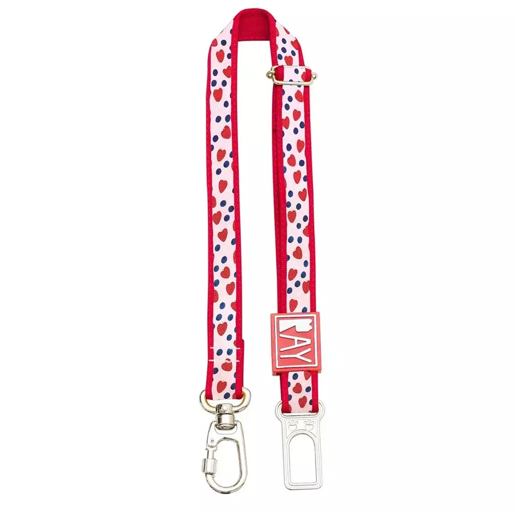 Cinto de Segurança Ray Pet Life Print Blueberry Pink Para Cachorros