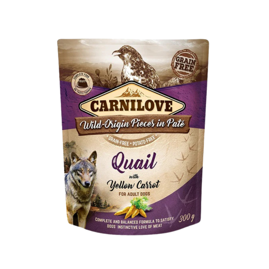 Carnilove Pouch Alimento úmido Para Cães de Codorna com Cenouras 300g