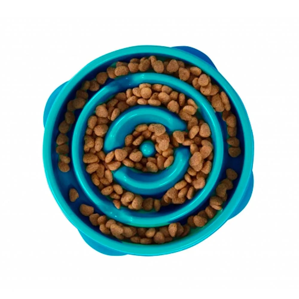 Outward Hound Fun Feeder - Comedouro Lento Azul M
