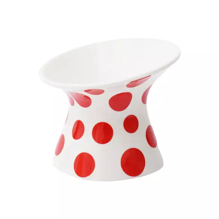 Comedouro de Cerâmica Elevado para Pets Poa
