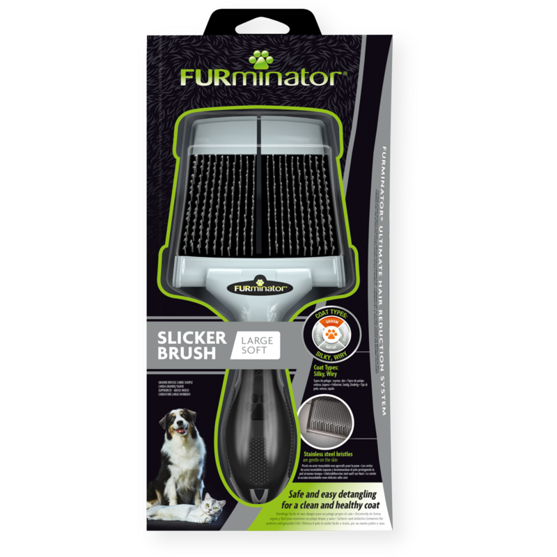 Furminator Slicker Brush Large Soft Escova Para Cães e Gatos de Pelo Liso G
