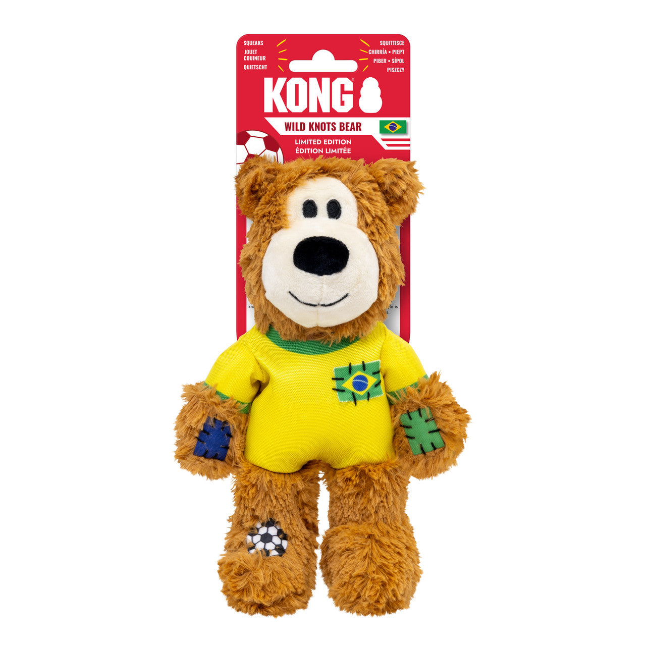 KONG Wild Knots Sport Bear - Colecionável da Copa BRASIL - M