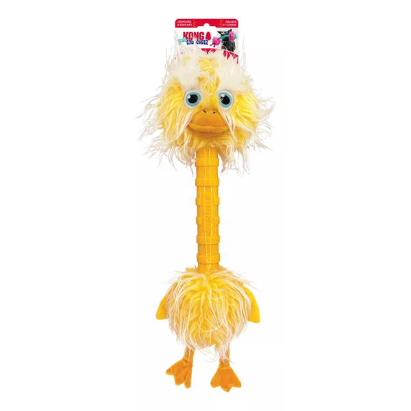 Kong Cruncheez Stretch Birds Pato XG Amarelo para cachorro