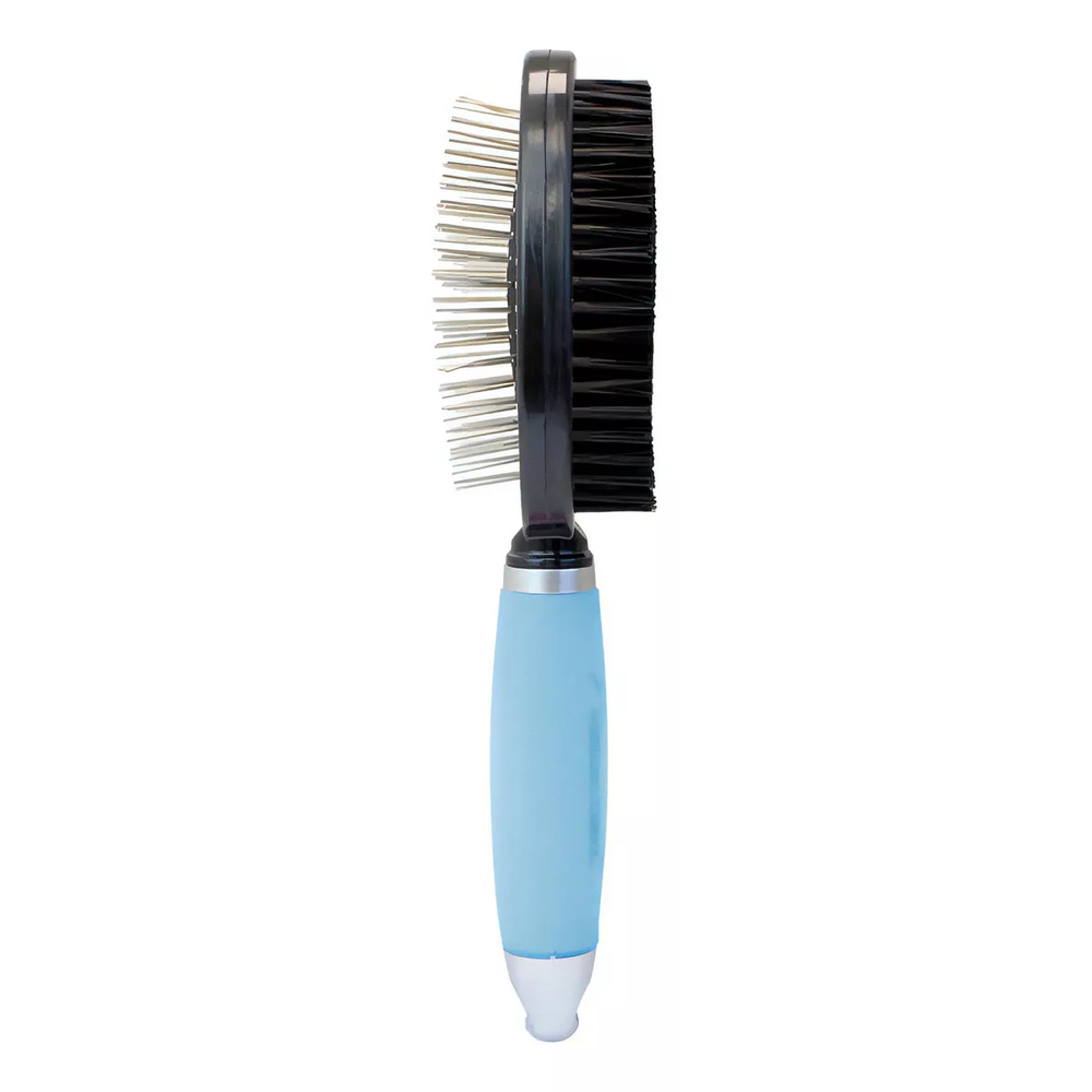 Escova 2 em 1 Grande GermanHart Beauty Saloon Cabo Azul ou Rosa em Gel Para Cães