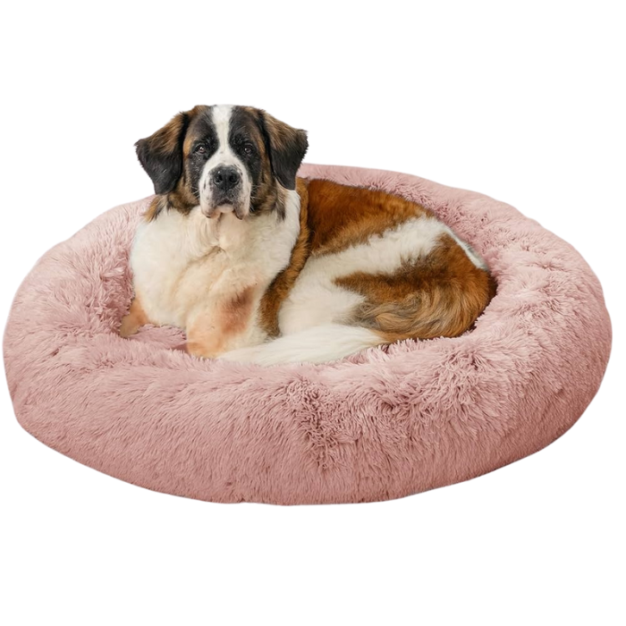 Outward Hound Donut Shag Rose Best Friends Cama Para Cães e Gatos LG 91x91cm