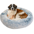 Outward Hound Donut Shag Denim Best Friends Cama Para Cães e Gatos LG 91x91cm