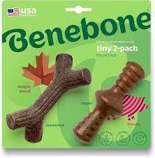 Benebone Tiny 2 Pack Maple Wood e Bacon - Mordedor para cachorro