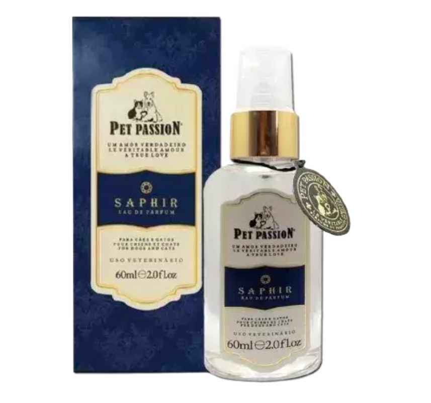 Eau de Parfum Saphir Pet Passion 60ml - Perfume Para Cães e Gatos