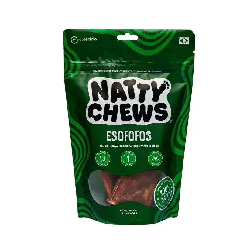 Petisco Esofofos Natty Chews - 5un Esôfago Bovino