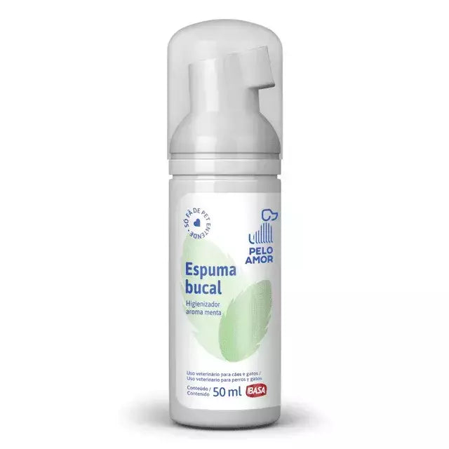 Espuma Bucal Higienizante Pelo Amor Para Cães e Gatos Ibasa 50ml