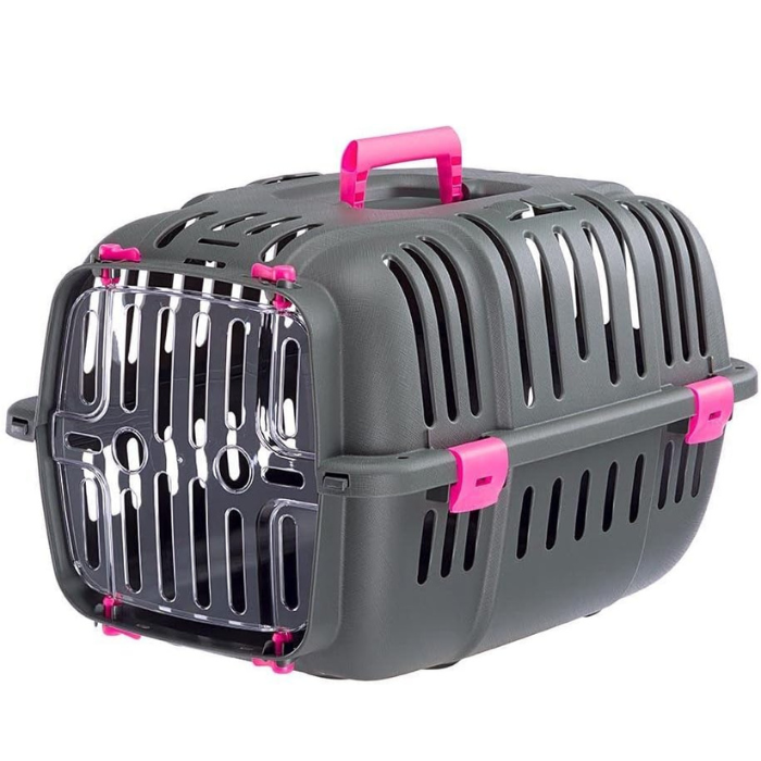 Caixa de Transporte Ferplast Jet 10/20 Rosa