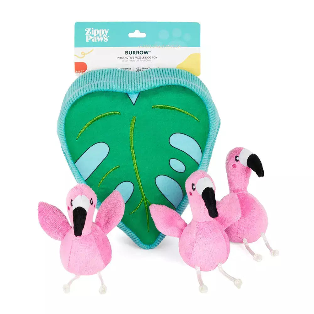 Zippy Paws Burrow® Flamingos in Monstera