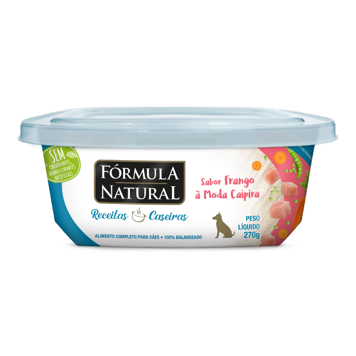 Fórmula Natural Receitas Caseiras Cães Adultos Frango à Moda Caipira 270kg