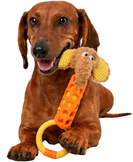 Funforpets Plush TPR Body Sound - Brinquedo de Pelúcia Multissensorial para Cães