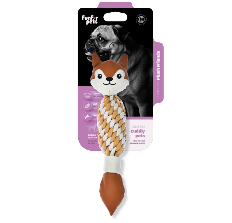 Funforpets Plush Body Hope - Brinquedo Interativo Multitexturas