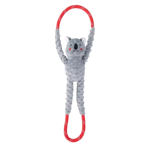 RopeTugz Koala Zippy Paws - Pelúcia Cabo de Guerra para cachorro