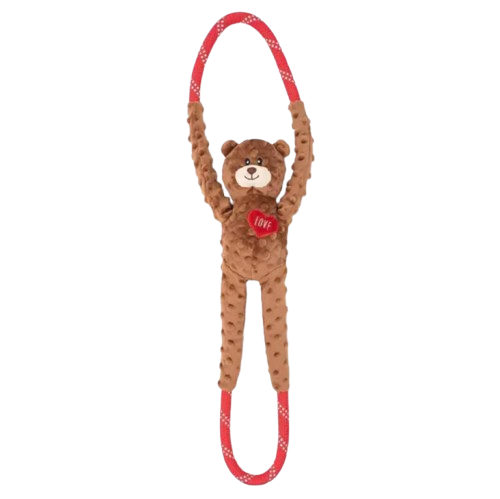 RopeTugz Urso Zippy Paws - Pelúcia Cabo de Guerra para cachorro