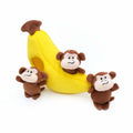 Burrow Zippy Paws Banana - Pelúcia Esconde-Esconde Interativa para cachorro