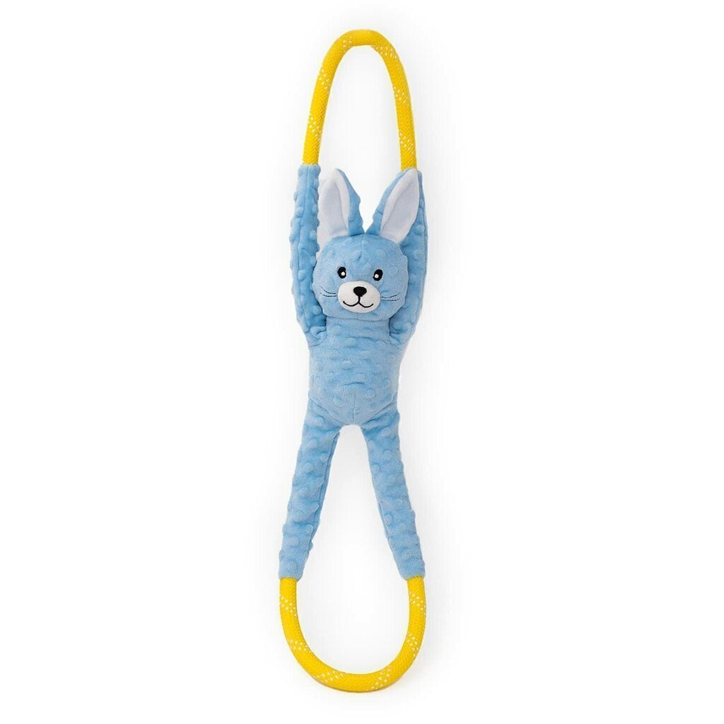 RopeTugz Coelho Zippy Paws - Pelúcia Cabo de Guerra para cachorro