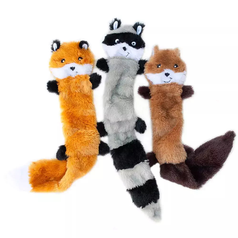 Skinny Peltz Squeaky Plush Dog Toy Pack 3 Unidades Grande