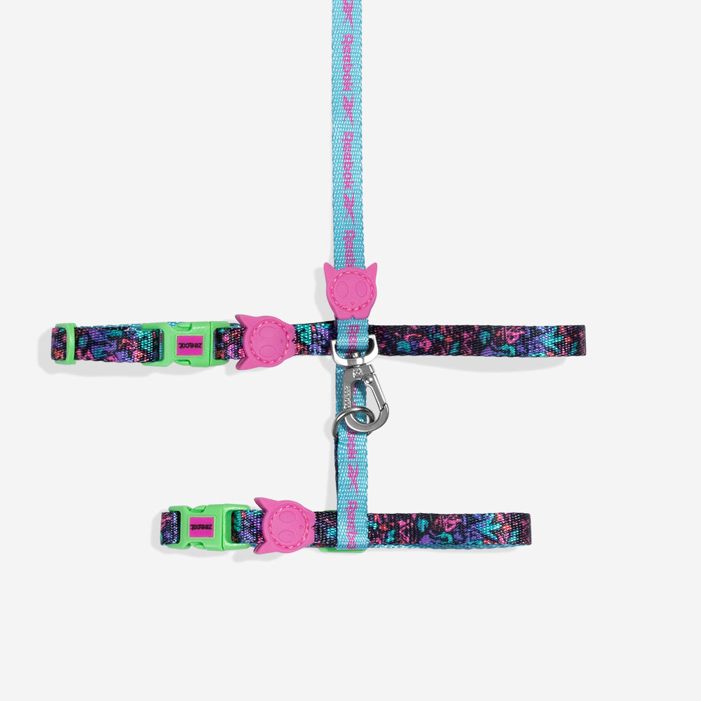 Peitoral com Guia para Gatos Zee.Cat Reebok Aerobic