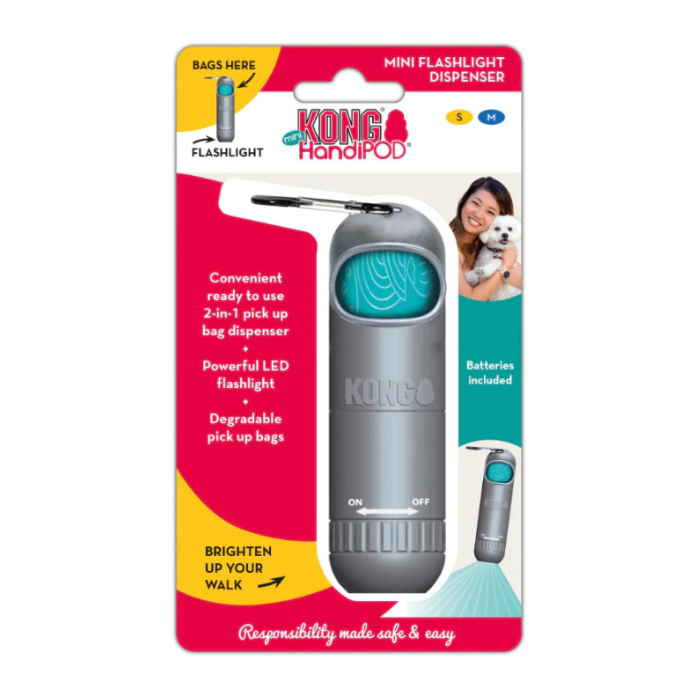 Cata Caca Kong Mini Handipod Com Lanterna para cachorros