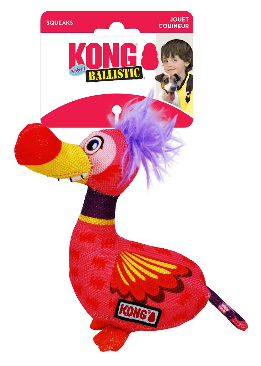 KONG Ballistic Vibez Birds Assorted MD/LG
