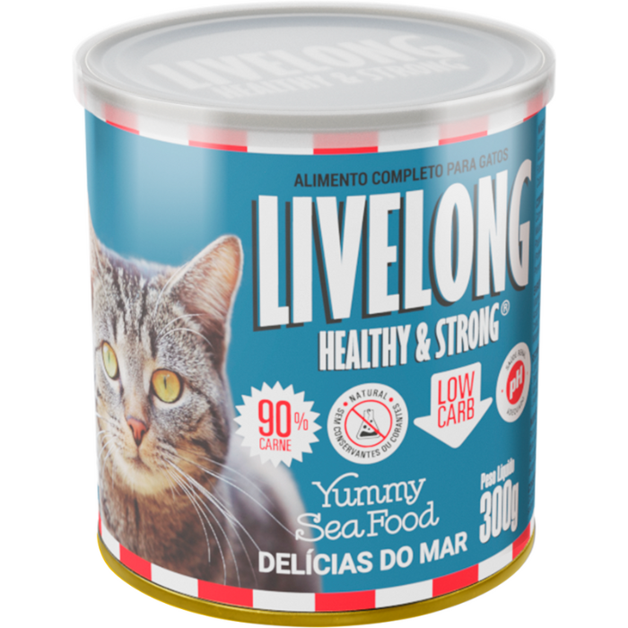 Ração Úmida Livelong Para Gatos Delícias do Mar 300g