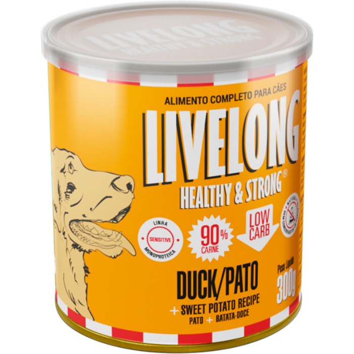 Ração Úmida Livelong Para cachorro Sabor Pato 300gr