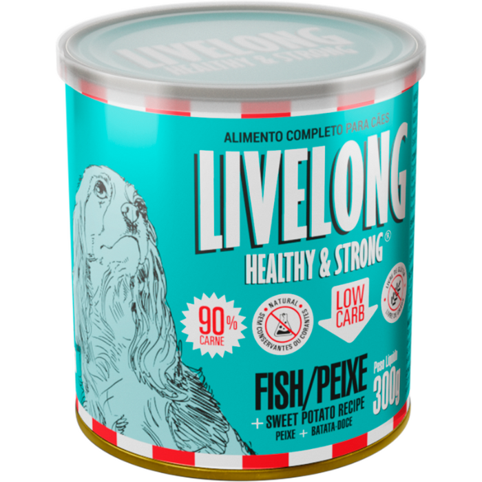 Ração Úmida Livelong Para cachorro Sabor Peixe 300gr