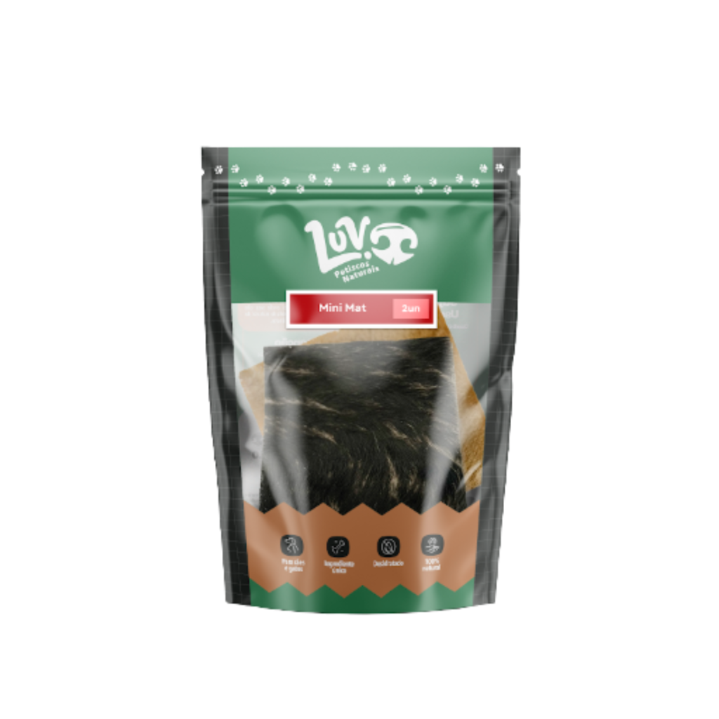 Luv Mini Mat 2uni - Pele Bovina Desidratada