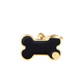 Medalha My Family P Osso Dourado - Acabamento Preto Acetinado