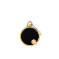 Medalha My Family XL Círculo Dourado - Acabamento Preto Acetinado