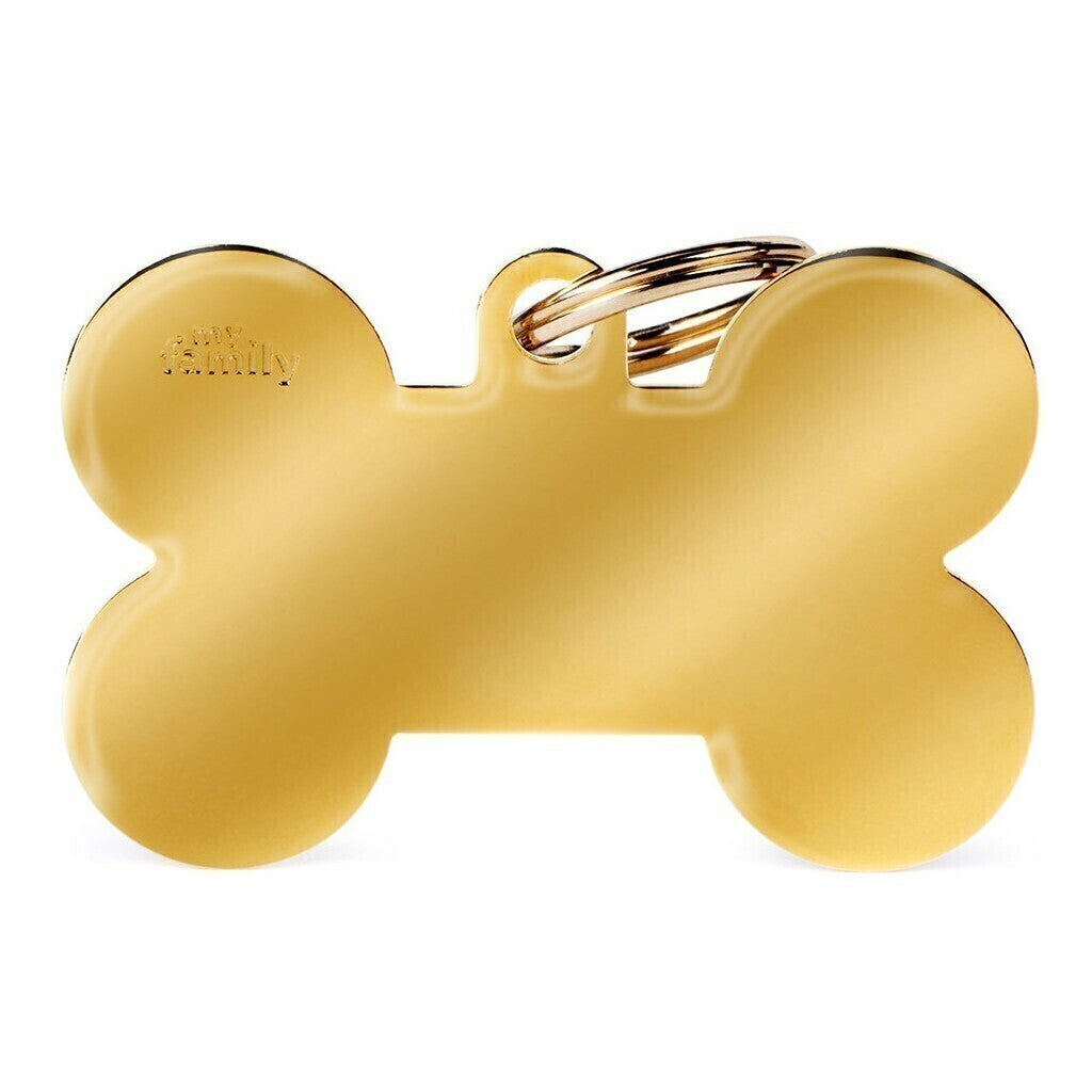 Medalha My Family Basic Dourado Osso Grande (G)