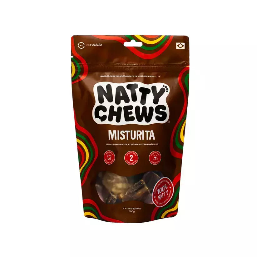 Petisco Misturita Natty Chews - 100g Recorte Bovino