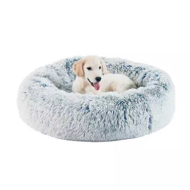 Outward Hound Donut Shag Denim Best Friends Cama Para Cães e Gatos MD 76x76cm